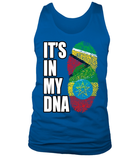 Guyanese And Ethiopian Mix Heritage DNA Flag Tank Top Unisex