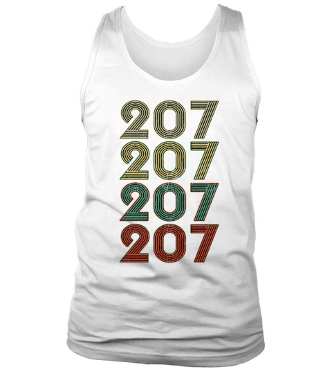 Retro America State Flag Area Code Maine Tank Top Unisex