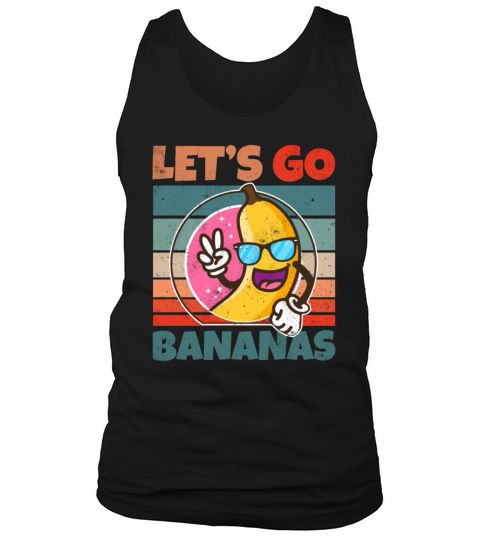 Retro Vintage Lets Bananas Funny Peace Banana Tank Top Unisex