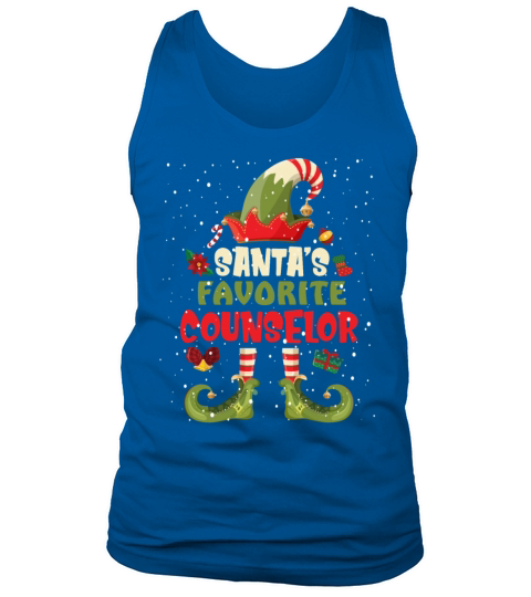 Santas Favorite Counselor Funny Christmas Tank Top Unisex