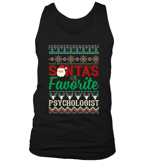 Santas Favorite Psychologist Funny Christmas Tank Top Unisex