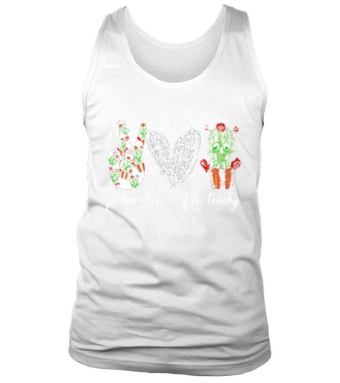 Skull Catus peace love no touchy shirt Tank Top Unisex
