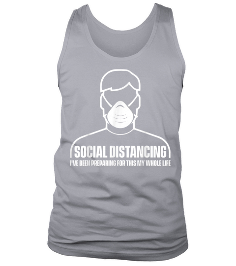 Social Distancing Antisocial Introvert Funny Flu Virus Mask Tank Top Unisex