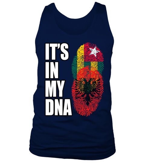 Togolese And Albanian Mix Heritage DNA Flag Tank Top Unisex