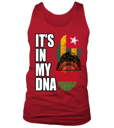 Togolese And Malawian Mix Heritage DNA Flag Tank Top Unisex