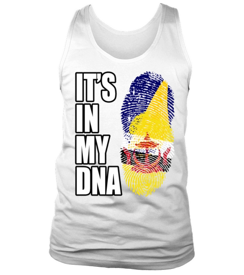 Tokelauan And Bruneian Mix Heritage DNA Flag Tank Top Unisex