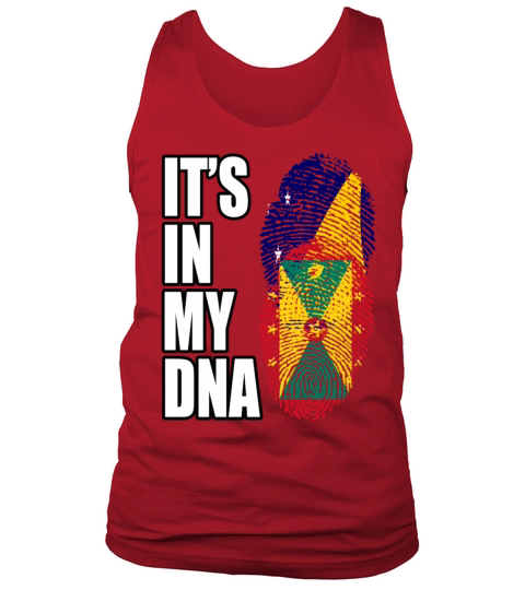 Tokelauan And Grenadian Mix Heritage DNA Flag Tank Top Unisex