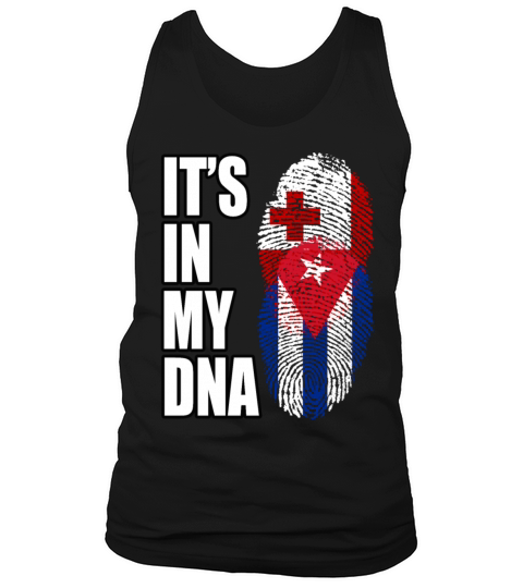 Tongan And Cuban Mix Heritage DNA Flag Tank Top Unisex
