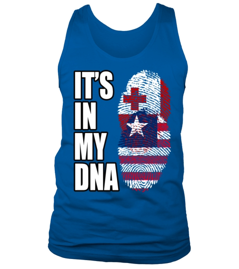 Tongan And Liberian Mix Heritage DNA Flag Tank Top Unisex