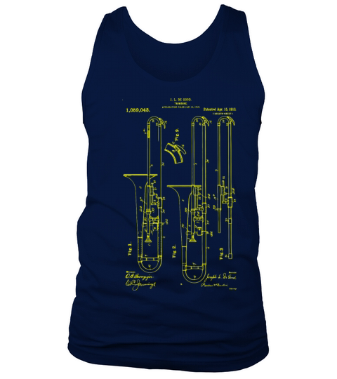 Trombone Player Vintage Print 1913 Funny Musician Tank Top Unisex