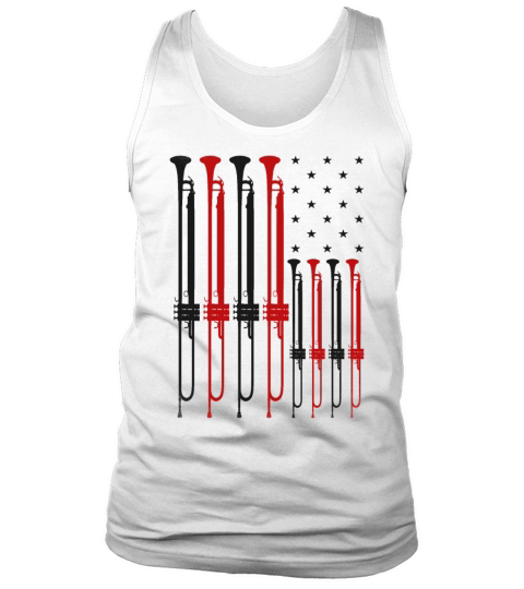Trumpet Player American Flag Tank Top Unisex