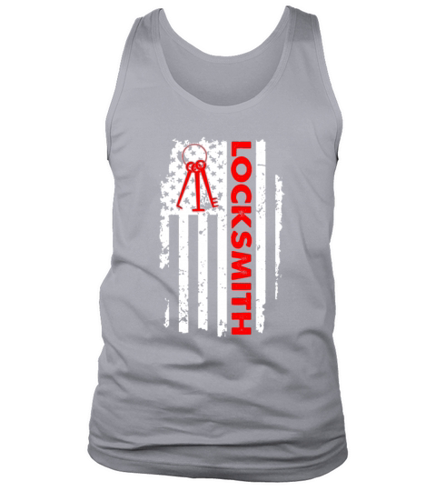 US Flag Patriotic Locksmith Lock Picking Tank Top Unisex
