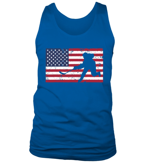 USA American Flag Hockey 4th of July shirt Tank Top Unisex