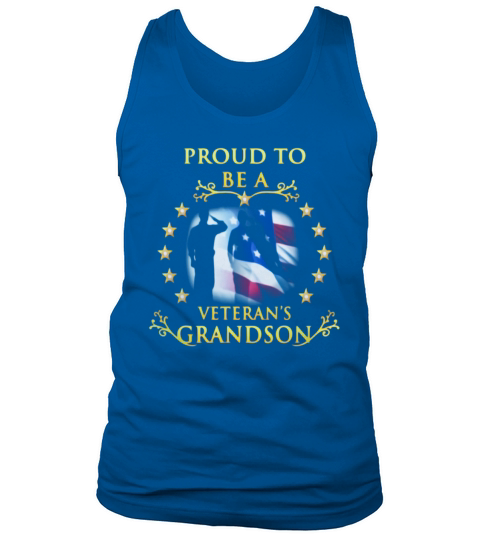 Veterans Day Grandson T shirt USA Flag Patriotic Gift Tank Top Unisex
