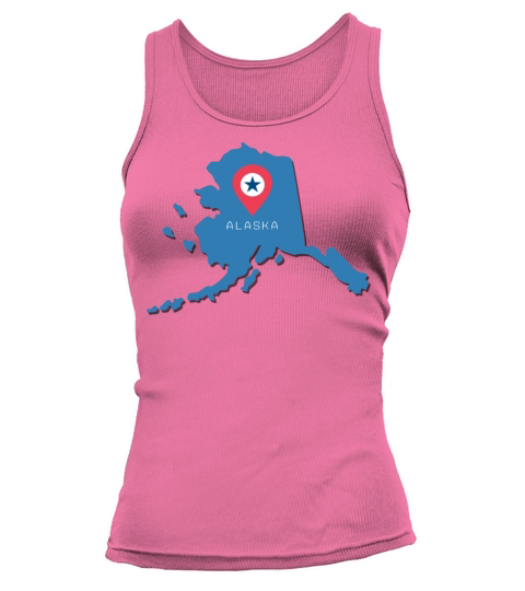 Alaska Map with Pinpoint Tank top Woman