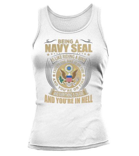 Being a Navy Seal like Riding a Bike Job Title Shirts Tank top Woman