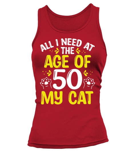 Funny 50th Birthday Cat Mom 50 Year Old Cat Dad Tank top Woman