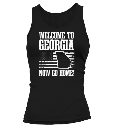 Georgia Peach Welcome Now Go Home Flag Tank top Woman