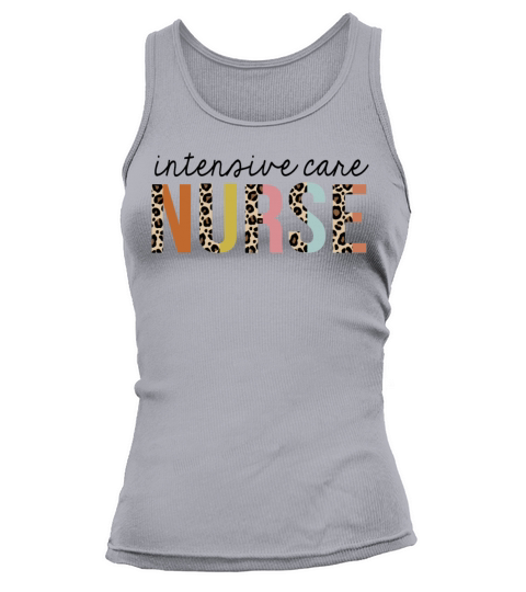 Intensive-Care Nurse Leopard Print Registered RN Tank top Woman