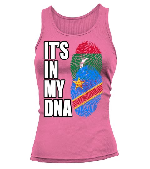 Maldivian And Congolese Mix Heritage DNA Flag Tank top Woman