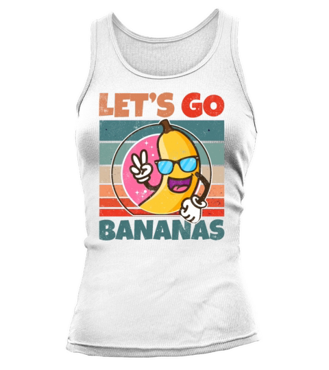 Retro Vintage Lets Bananas Funny Peace Banana Tank top Woman