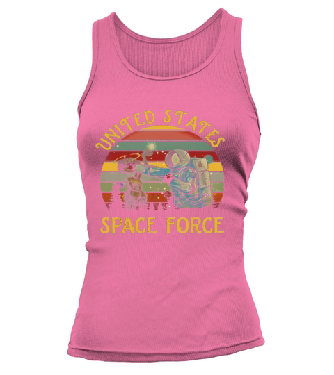 Retro Vintage United States Space Force Punch The Alien shirt Tank top Woman