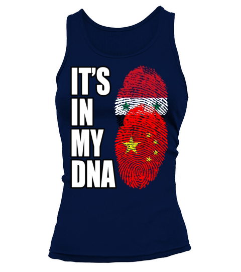 Syrian And Chinese Vintage Heritage DNA Flag Tank top Woman