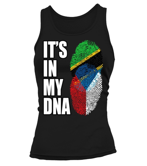 Tanzanian And Czech Vintage Heritage DNA Flag Tank top Woman