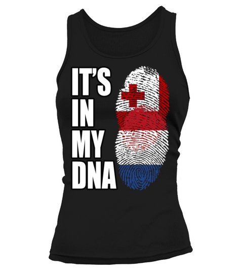 Tongan And Dutch Mix Heritage DNA Flag Tank top Woman