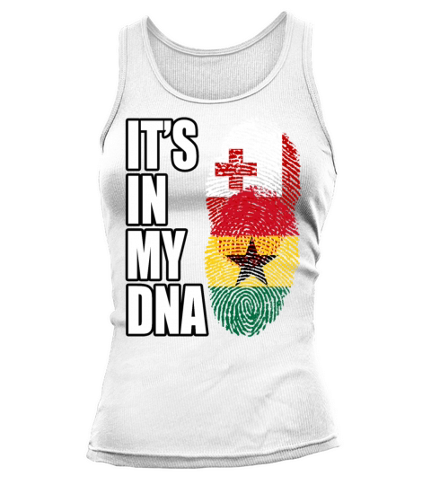 Tongan And Ghanaian Mix Heritage DNA Flag Tank top Woman