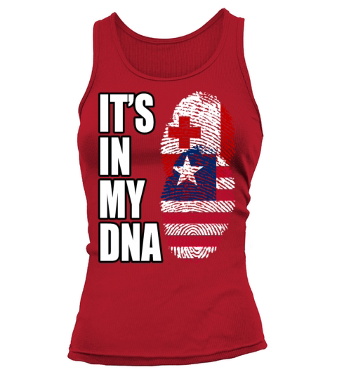 Tongan And Liberian Mix Heritage DNA Flag Tank top Woman