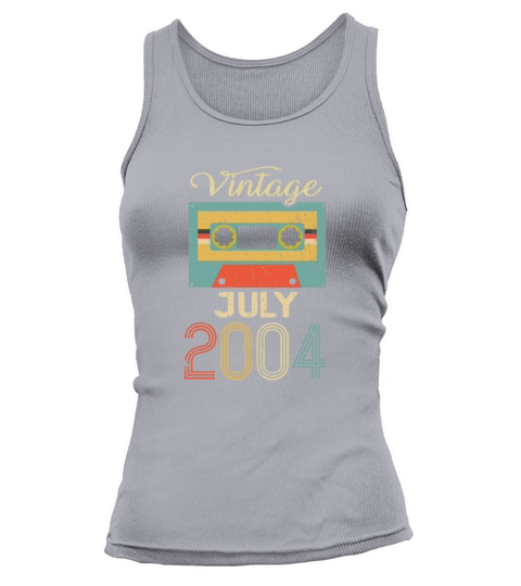 Vintage July 2004 18th Birthday 18 Year Gift Tank top Woman