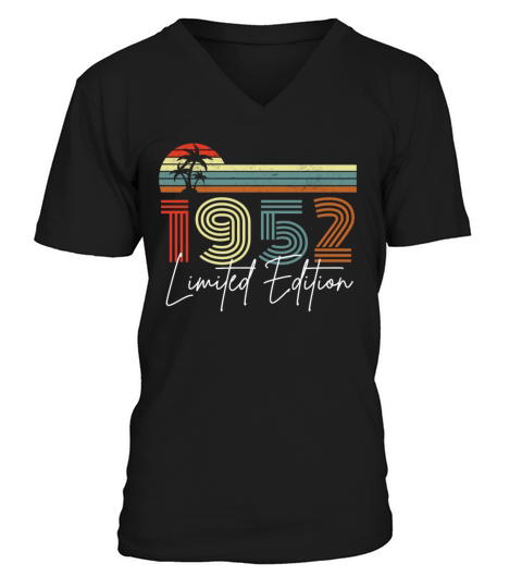 70 Years 1952 Vintage Limited Edition V-Neck T-shirt