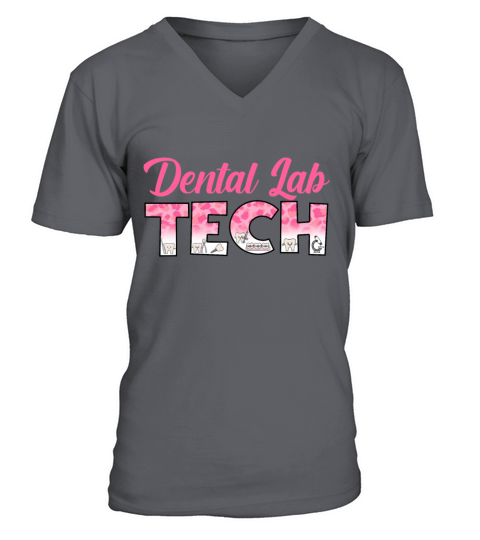Dental Lab Technicians Work Dentist Gift V-Neck T-shirt