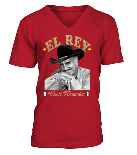 El Rey Vicente Fernandez Ranchera Mariachi Mexican shirt V-Neck T-shirt