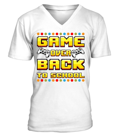 Game Over Back To School V-Neck T-shirt