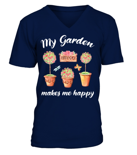Garden Quote Hobby Gardener Gift Idea V-Neck T-shirt