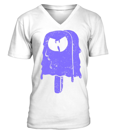 icecream wutang neon purple V-Neck T-shirt