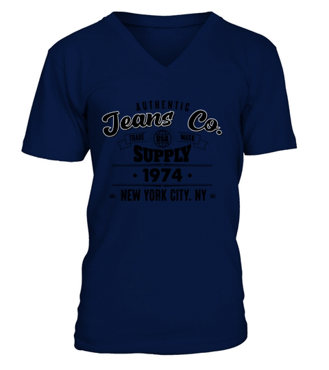 New York City Born In 1974 Vintage Birthday V-Neck T-shirt