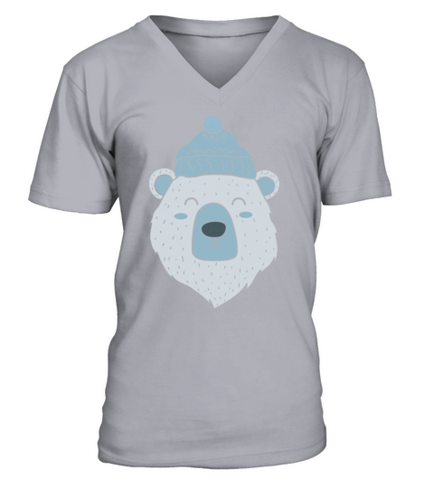 polar bear Ice Bear Icebear Winter Winter Hat gift V-Neck T-shirt