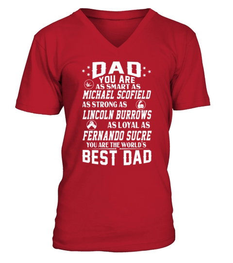 Prison Break Dad Michael Scofield Lincoln Burrows V-Neck T-shirt