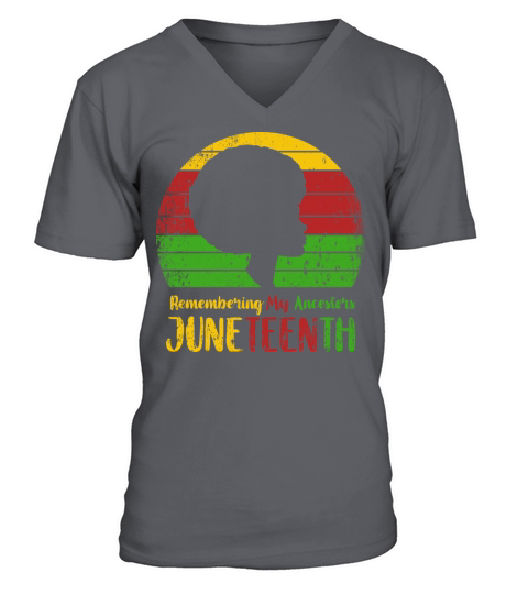 Remembering My Ancestors Juneteenth V-Neck T-shirt