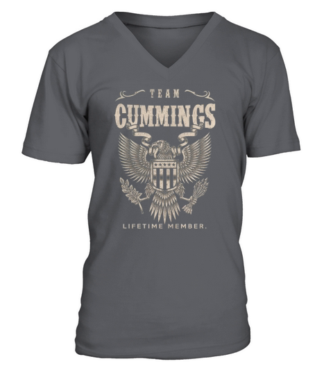 Team CUMMINGS Lifetime Member V-Neck T-shirt