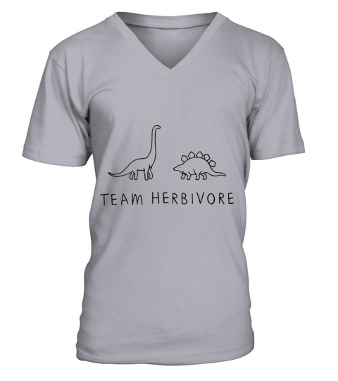 TEAM HERBIVORE vegan V-Neck T-shirt