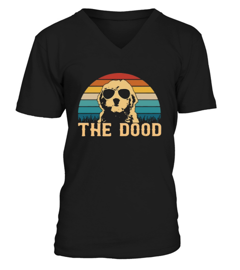 The Dood Goldendoodle Vintage V-Neck T-shirt