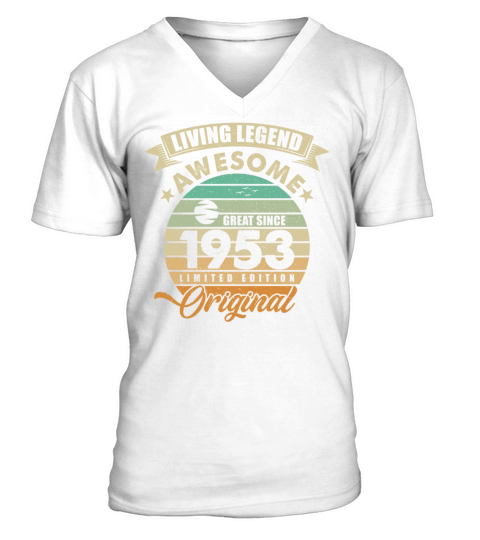 Vintaga 1953 Birthday V-Neck T-shirt