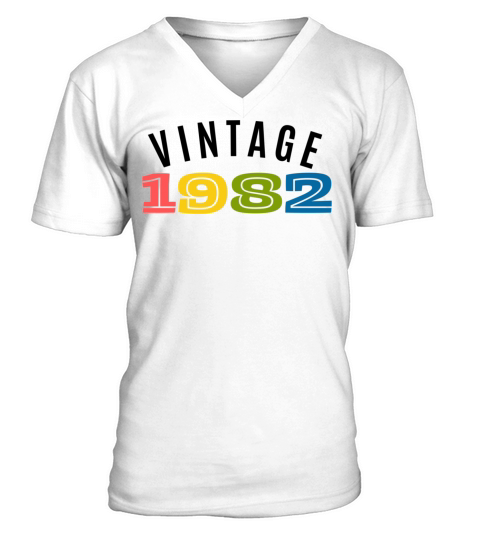 VINTAGE 1982 40th Birthday V-Neck T-shirt