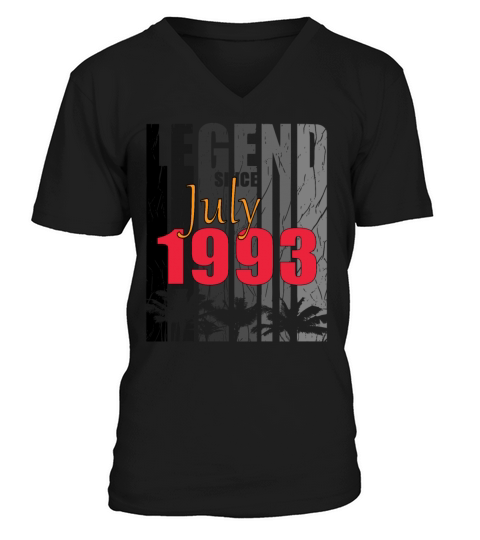 Vintage gift idea born July 1993 V-Neck T-shirt