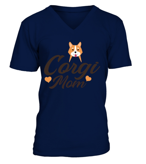 Welsh Corgi Cardigan Mom Grandma Mommy V-Neck T-shirt