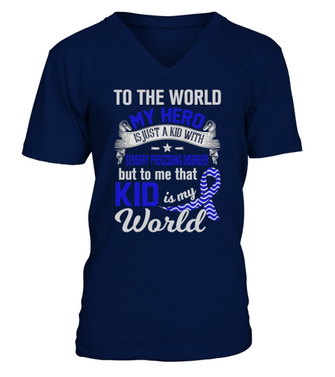 World1  Sensory Processing Disorder V-Neck T-shirt